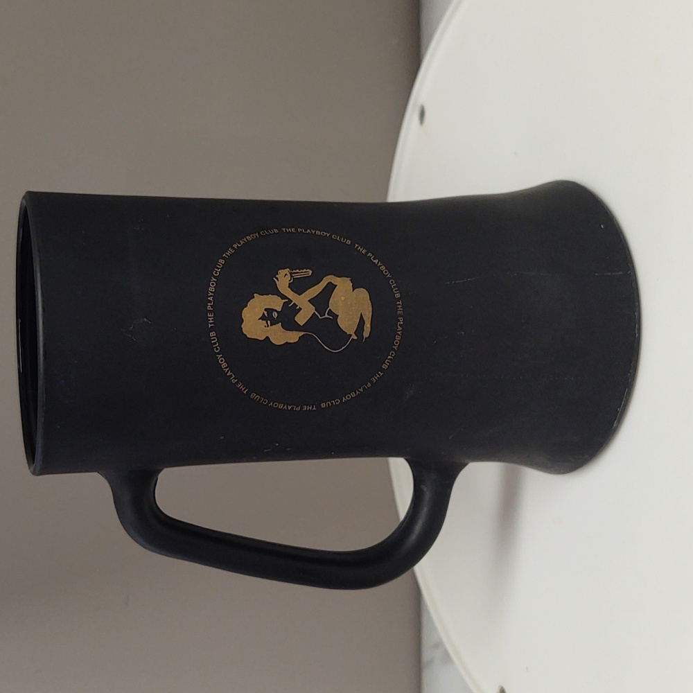 ☀️PLAYBOY CLUB VINTAGE BLACK MATTE MUG IMPRINT BUNNY